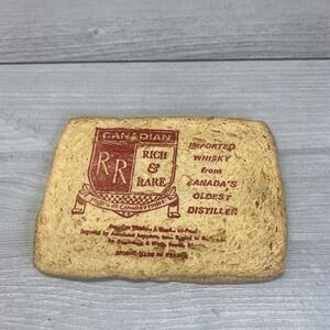 Vintage Canadian R&R Imported Whiskey BAR SPONGE (expands first time wet)